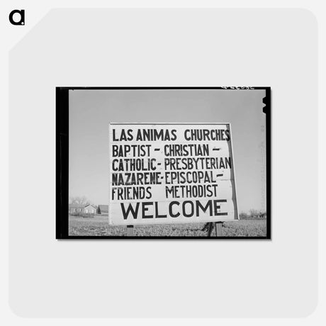 アートポストカード-Las Animas City Limits
 - ラッセル リー Postcard.