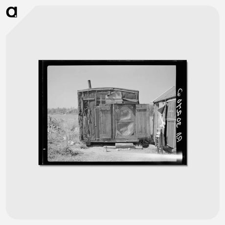 アートポストカード-Tarpaper Dwelling, Gemmel
 - ラッセル リー Postcard.