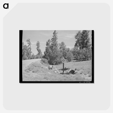 アートポストカード-Highway Accident Marker
 - ラッセル リー Postcard.