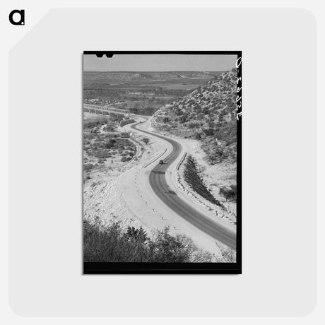 アートポストカード-Highway to Junction, Texas
 - ラッセル リー Postcard.