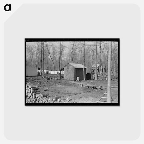 アートポストカード-Backyard of Farmstead, Chicot Farms
 - ラッセル リー Postcard.