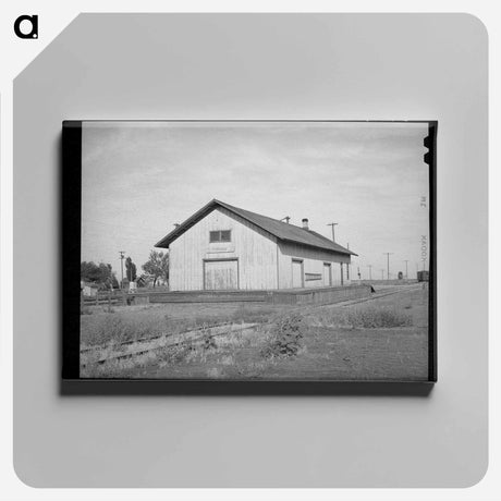アートパネル-Railroad Station at Corinne
 - ラッセル リー Canvas.