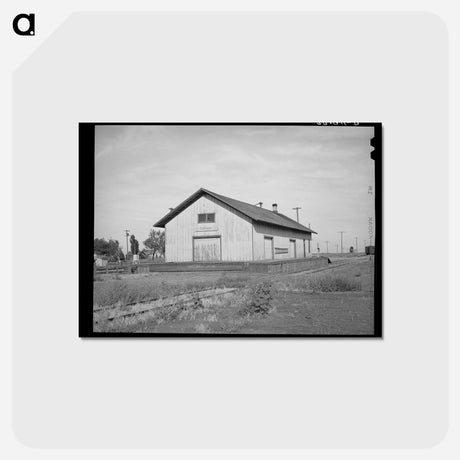アートポストカード-Railroad Station at Corinne
 - ラッセル リー Postcard.