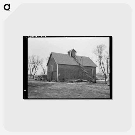 アートポストカード-Corn Crib on the Inman Farm
 - ラッセル リー Postcard.