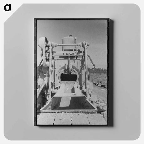 アートパネル-Concrete Mixer at Road Builders' Camp
 - ラッセル リー Canvas.