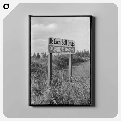 アートパネル-Cathlamet Sign
 - ラッセル リー Canvas.
