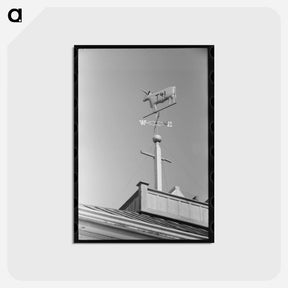 アートポストカード-Weather Vane and Cattle Brand
 - ラッセル リー Postcard.