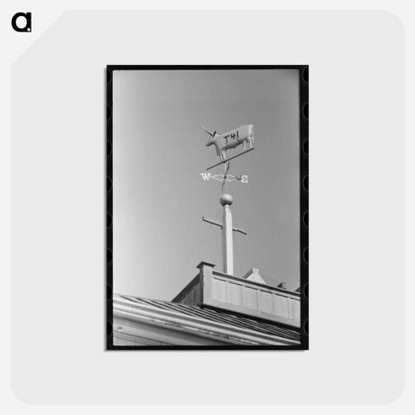 アートポストカード-Weather Vane and Cattle Brand
 - ラッセル リー Postcard.