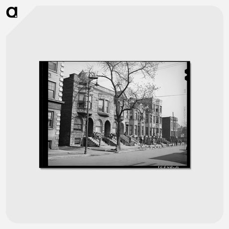 アートポストカード-Chicago Brownstones
 - ラッセル リー Postcard.