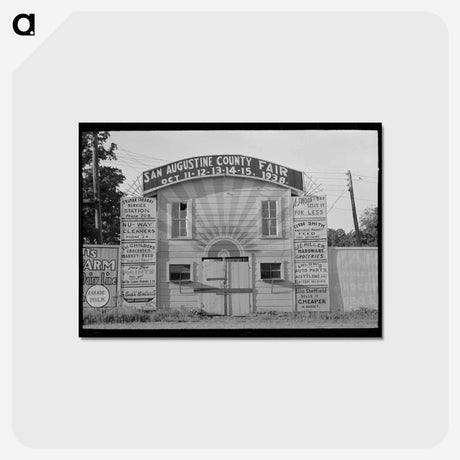アートポストカード-San Augustine County Fair Entrance
 - ラッセル リー Postcard.