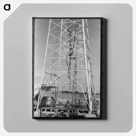 アートパネル-Cable Tool Driller at Oil Well
 - ラッセル リー Canvas.