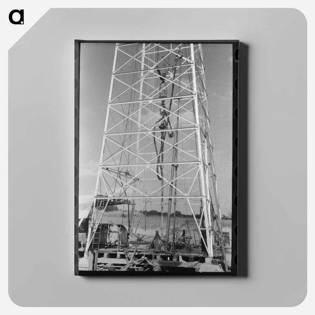 アートパネル-Cable Tool Driller at Oil Well
 - ラッセル リー Canvas.