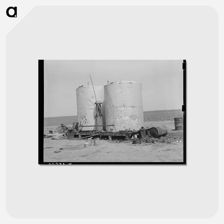 アートポストカード-Gasoline Tanks, Ralls, Texas
 - ラッセル リー Postcard.
