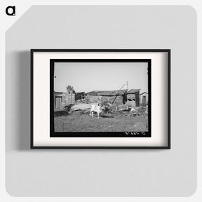 アートポスター-Calf and Buildings on Elof Hansen's Farm
 - ラッセル リー Poster.
