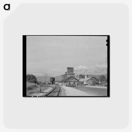 アートポストカード-Bonners Ferry Railroad Station
 - ラッセル リー Postcard.