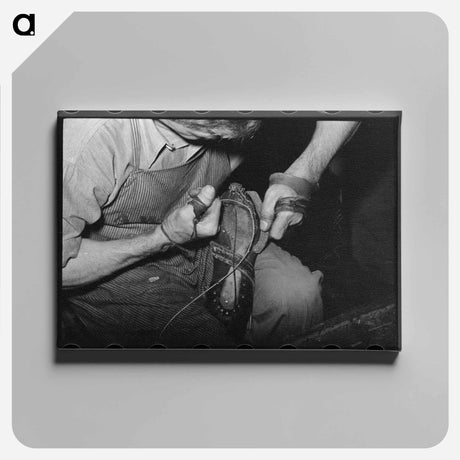 アートパネル-Cowboy Boot Construction
 - ラッセル リー Canvas.