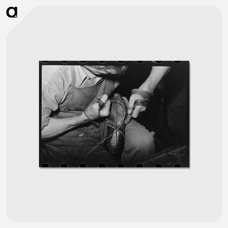 アートポストカード-Cowboy Boot Construction
 - ラッセル リー Postcard.