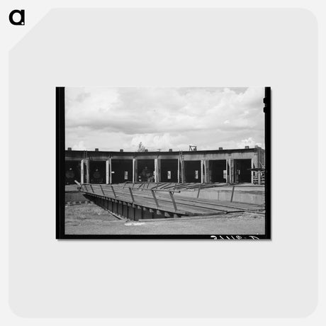 アートポストカード-Roundhouse and Turntable at Durango
 - ラッセル リー Postcard.