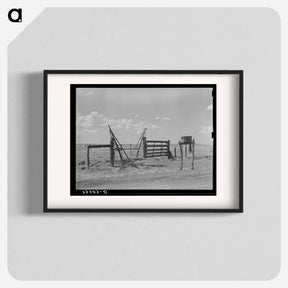 アートポスター-Cattle Guard Gate and Mail Box on Ranch
 - ラッセル リー Poster.