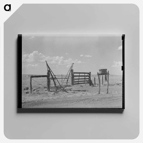 アートパネル-Cattle Guard Gate and Mail Box on Ranch
 - ラッセル リー Canvas.