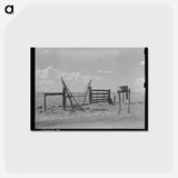 アートポストカード-Cattle Guard Gate and Mail Box on Ranch
 - ラッセル リー Postcard.