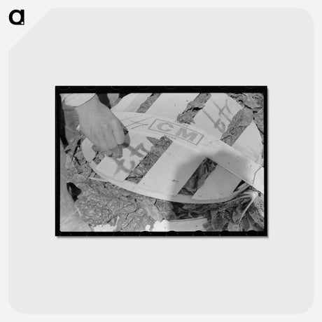 アートポストカード-Spinach Cutter of La Pryor
 - ラッセル リー Postcard.