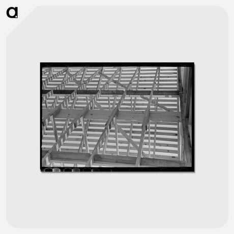 アートポストカード-Roof Trusses Interior
 - ラッセル リー Postcard.