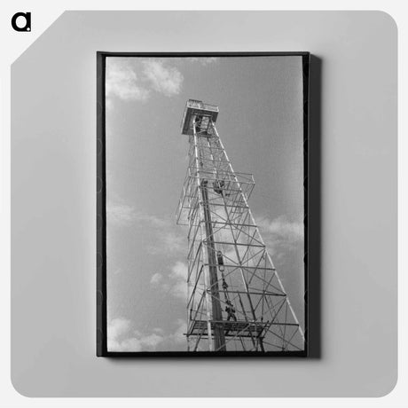 アートパネル-Oklahoma Oil Derrick
 - ラッセル リー Canvas.