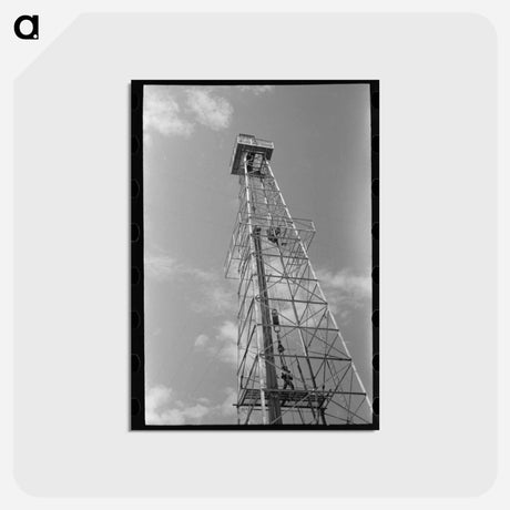 アートポストカード-Oklahoma Oil Derrick
 - ラッセル リー Postcard.