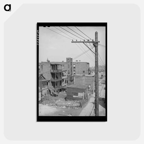 アートポストカード-Chicago Residential View
 - ラッセル リー Postcard.