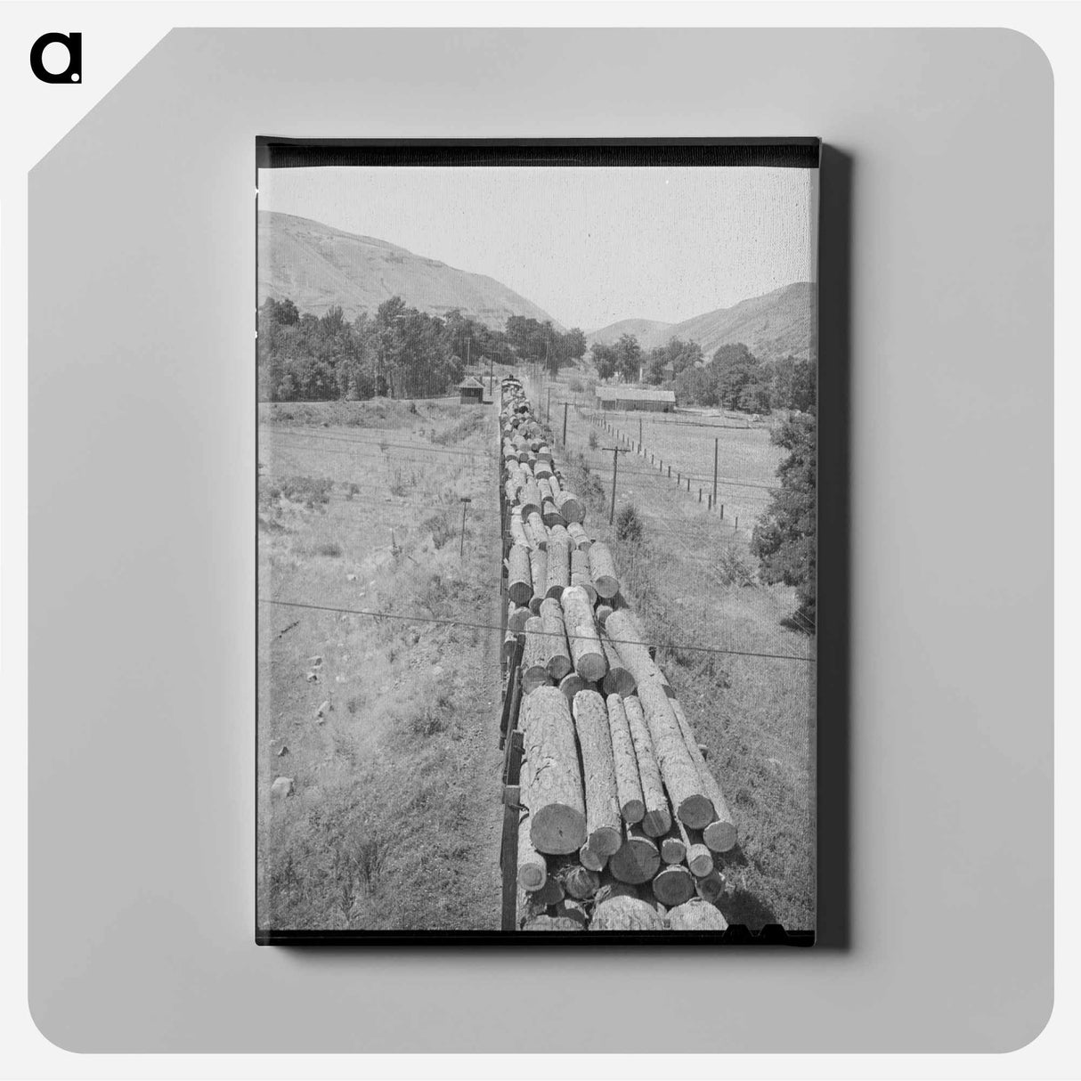 アートパネル-Logging Train, Spalding Junction
 - ラッセル リー Canvas.