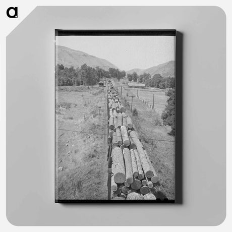 アートパネル-Logging Train, Spalding Junction
 - ラッセル リー Canvas.