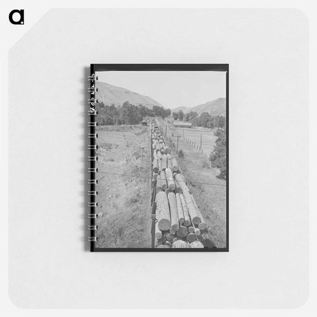 アートメモ帳-Logging Train, Spalding Junction
 - ラッセル リー Memo.