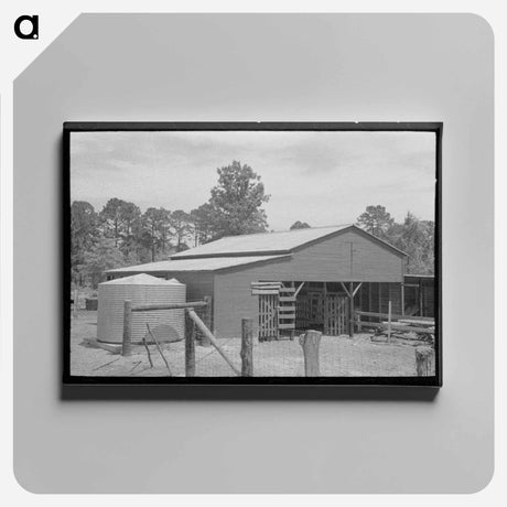 アートパネル-Sabine Farms Barn and Water Tank
 - ラッセル リー Canvas.