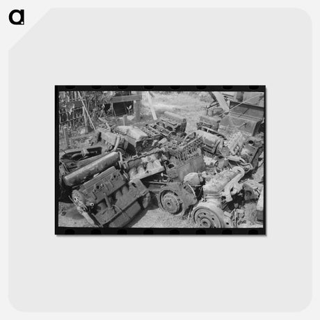 アートポストカード-Abbeville Junkyard
 - ラッセル リー Postcard.