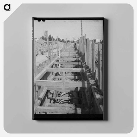 アートパネル-Sewage Disposal Plant Construction
 - ラッセル リー Canvas.