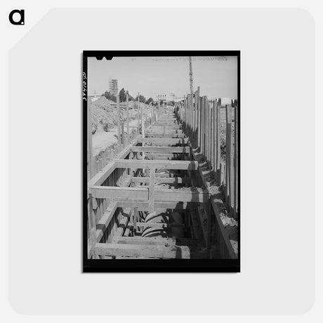 アートポストカード-Sewage Disposal Plant Construction
 - ラッセル リー Postcard.