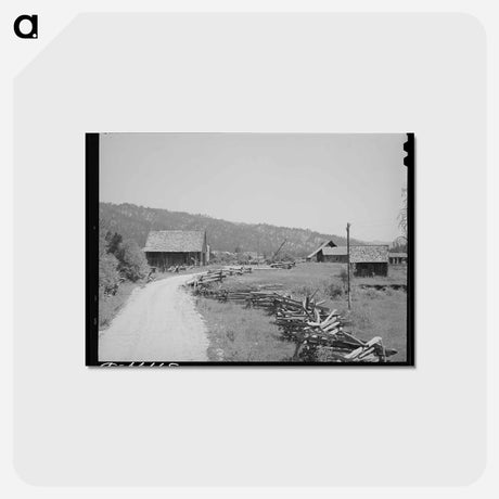 アートポストカード-Rail Fence, Garden Valley
 - ラッセル リー Postcard.