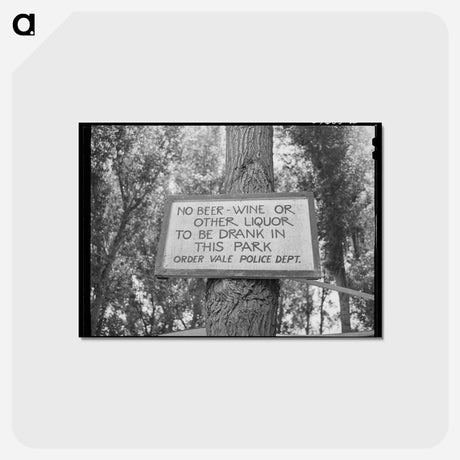 アートポストカード-Riverside Park Sign
 - ラッセル リー Postcard.