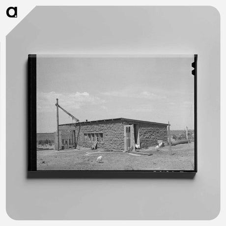 アートパネル-Adobe Brick Chicken House
 - ラッセル リー Canvas.