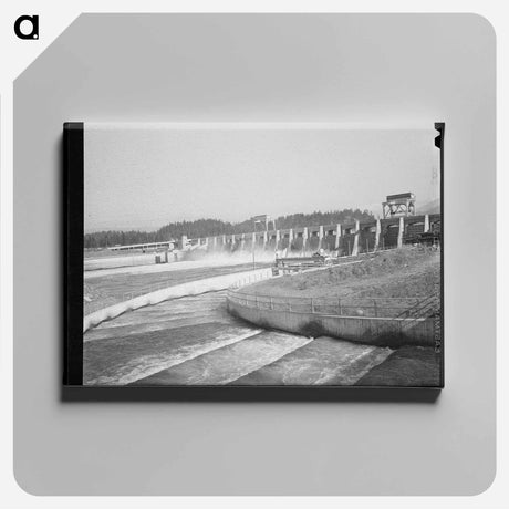 アートパネル-Fish Ladders and Bonneville Dam
 - ラッセル リー Canvas.