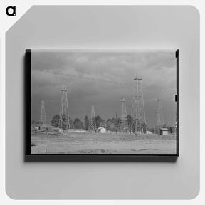 アートパネル-Oil Derricks, Kilgore, Texas
 - ラッセル リー Canvas.