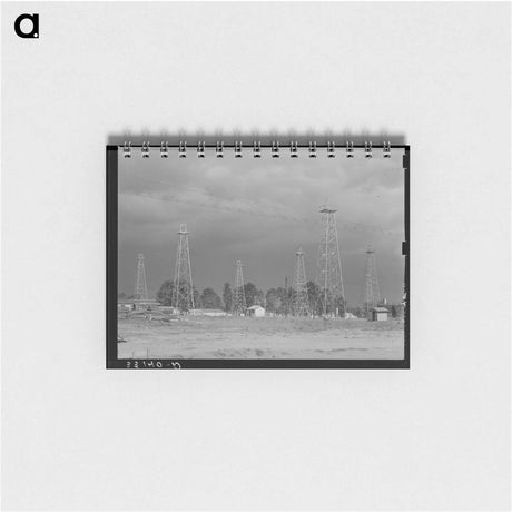 アートメモ帳-Oil Derricks, Kilgore, Texas
 - ラッセル リー Memo.