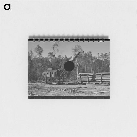 アートメモ帳-Loading Timber at Effie Camp
 - ラッセル リー Memo.