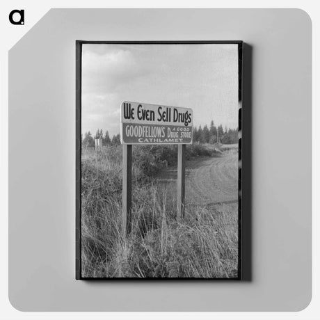 アートパネル-Cathlamet Outskirts Sign
 - ラッセル リー Canvas.