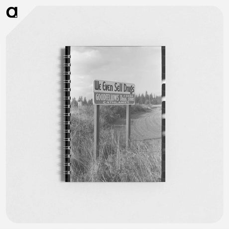 アートメモ帳-Cathlamet Outskirts Sign
 - ラッセル リー Memo.