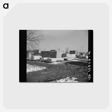 アートポストカード-Greendale Lumber Piles
 - ラッセル リー Postcard.
