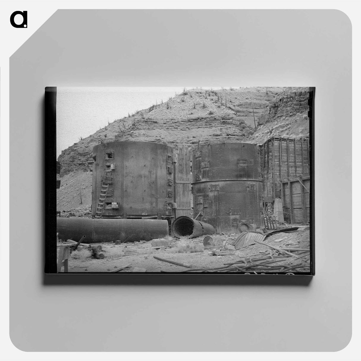 アートパネル-Abandoned Gold Mill Boilers
 - ラッセル リー Canvas.