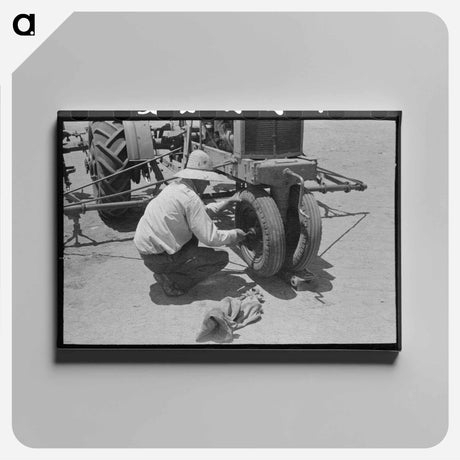 アートパネル-Tractor Repair, Texas
 - ラッセル リー Canvas.
