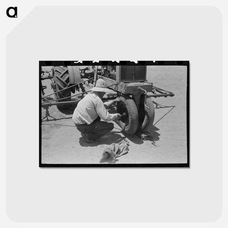 アートポストカード-Tractor Repair, Texas
 - ラッセル リー Postcard.